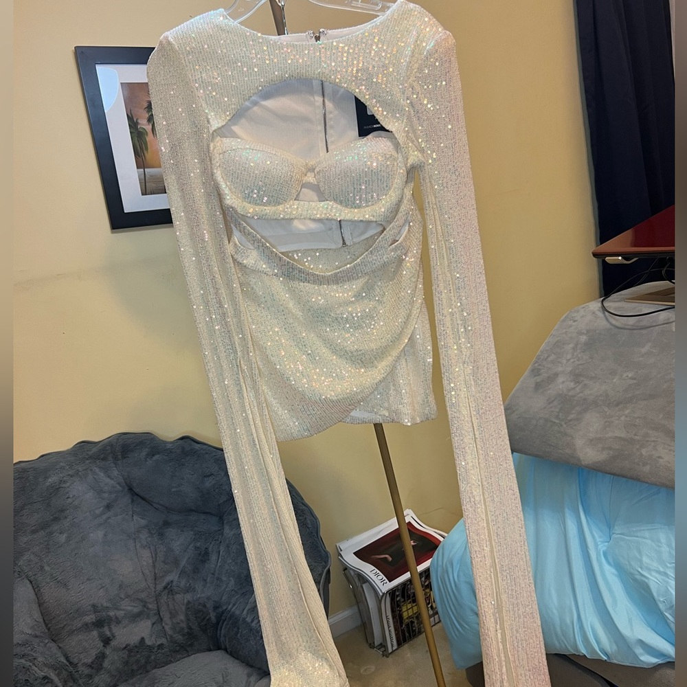 Sequin Two Piece Skirt Set